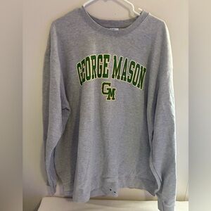 Gray George Mason Men's Crewneck Sweatshirt 2XL NWOT Flawed